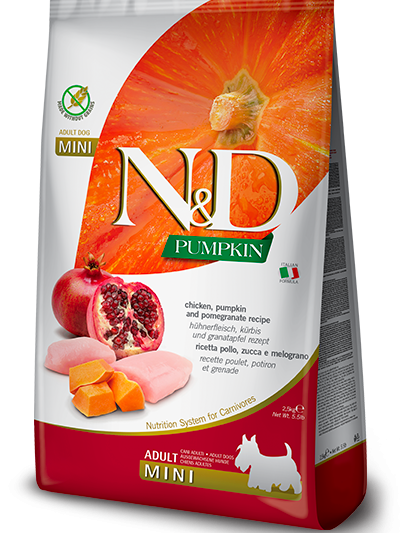 N&D Pumpkin Dog Adult Mini с пиле и нар, 800 г
