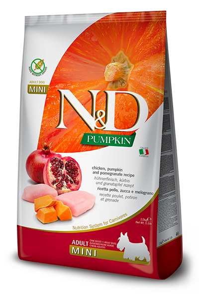N&D Pumpkin Dog Adult Mini с пиле и нар, 800 г