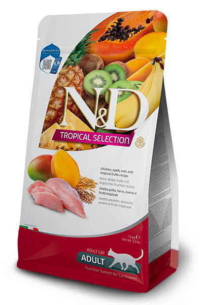 N&D Tropical Cat Adult с пиле, 10 кг
