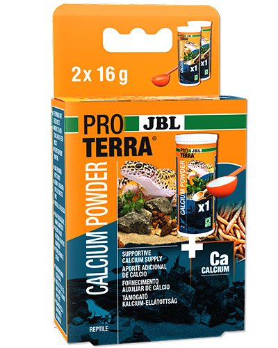 JBL ProTerra Calcium Powder калций на прах за влечуги и земноводни, 2 x 25 мл