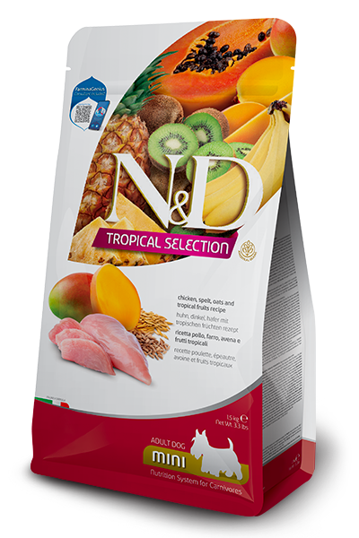 N&D Tropical Dog Adult Mini с пиле, 1,5 кг