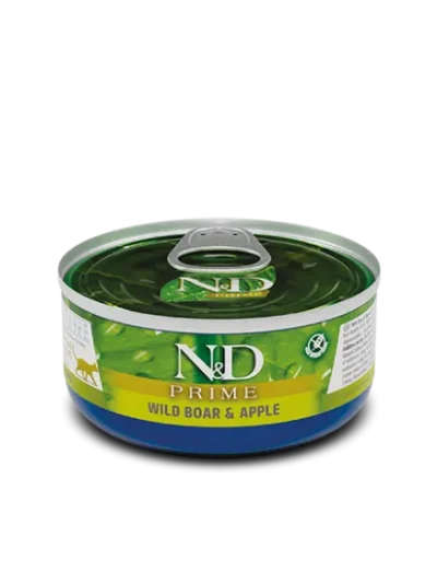 N&D Prime консервa за котки с глиган и ябълка, 70 г