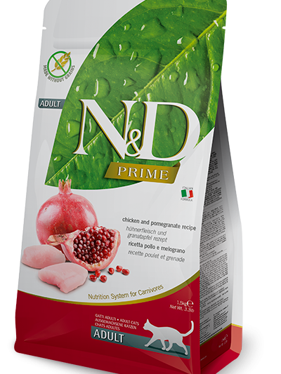 N&D Prime Cat Adult с пиле и нар, 1.5 кг