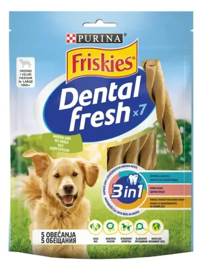 Friskies Dental Fresh за средни породи, 180 г