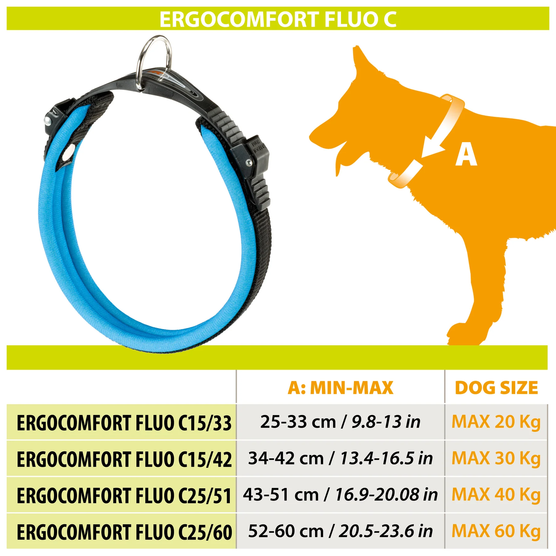 Ferplast Ergofluo C15/42 нашийник, син