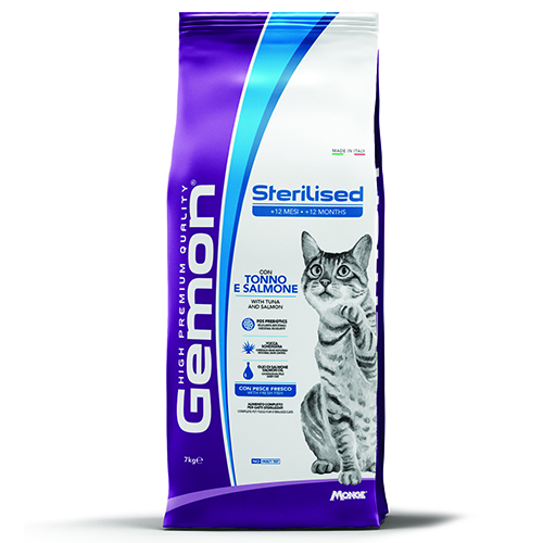 Gemon Cat Sterilised с риба тон, 7 кг