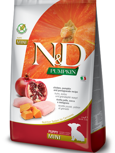 N&D Pumpkin Dog Puppy Mini с пиле и нар, 800 г