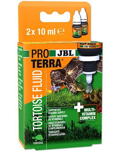 JBL ProTerra Tortoise Fluid течни мултивитамини за сухоземни костенурки, 2 x 10 мл