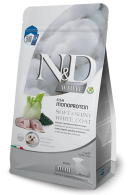 N&D Spirulina Dog White Puppy Mini с лаврак и фенел, 1,5 кг