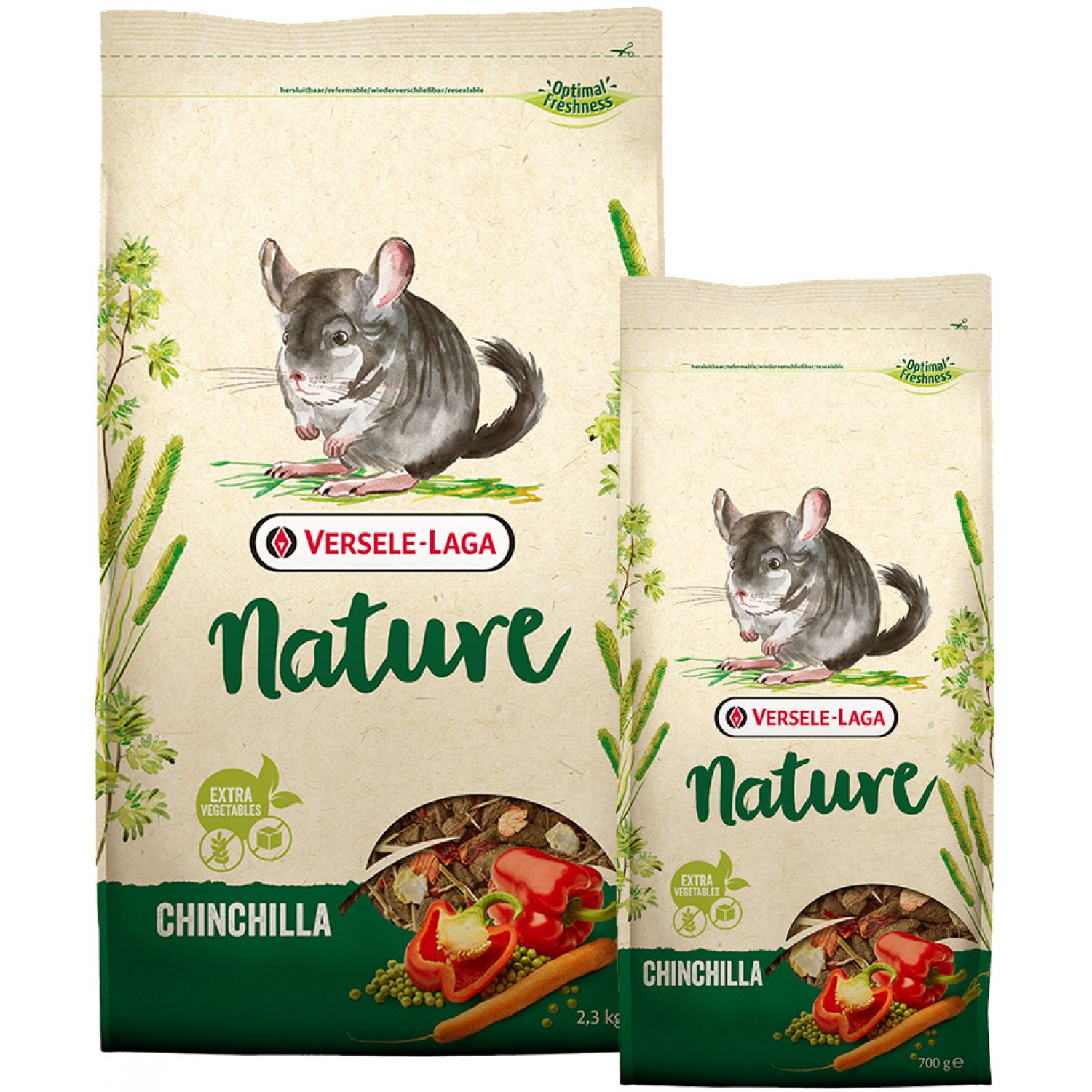 Versele Laga Chinchilla Nature пълноценна храна за чинчили, 2.3 кг
