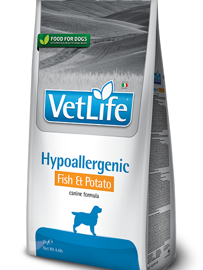 Vet Life Dog Hypoall с риба и картофи, 12 кг