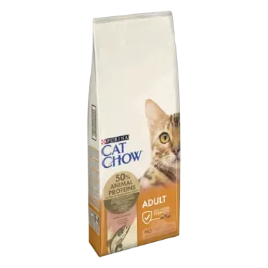Cat Chow Adult за котки с риба тон и сьомга, 15 кг