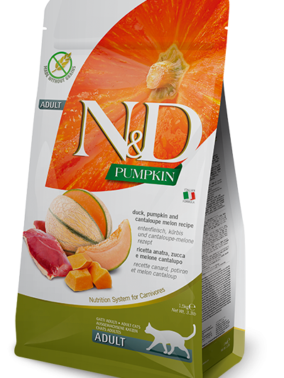 N&D Cat Adult Pumpkin с патица, тиква и пъпеш, 5 кг