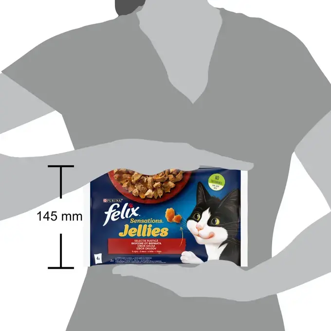 Purina Felix Sensations асортимент месо, 4x85 г - Image 3