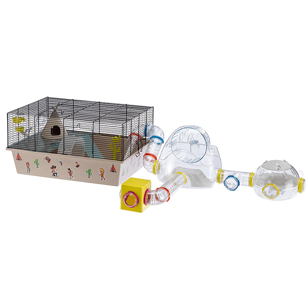 Ferplast Lab пластмасова къщичка за хамстери, прозрачна с оранжев отвор - Image 4