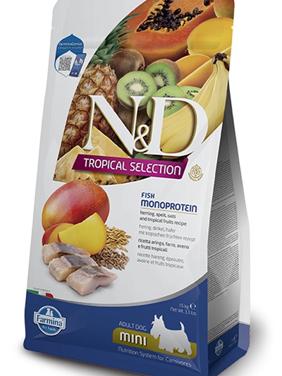 N&D Tropical Dog Adult Mini с херинга, 1,5 кг