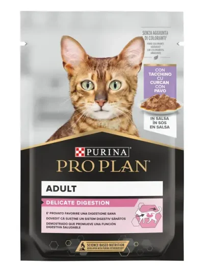 Pro Plan Delicate храна за котки с пуйка, 85 г
