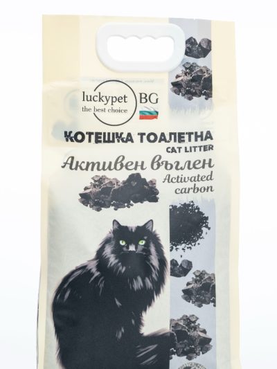 LuckyPet биоразградима котешка тоалетна с активен въглен, 6 л