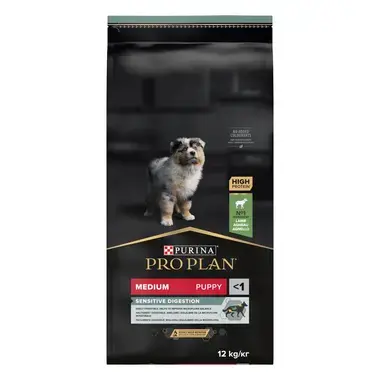 Pro Plan Medium Puppy Sensitive Digestion с агне, 12 кг